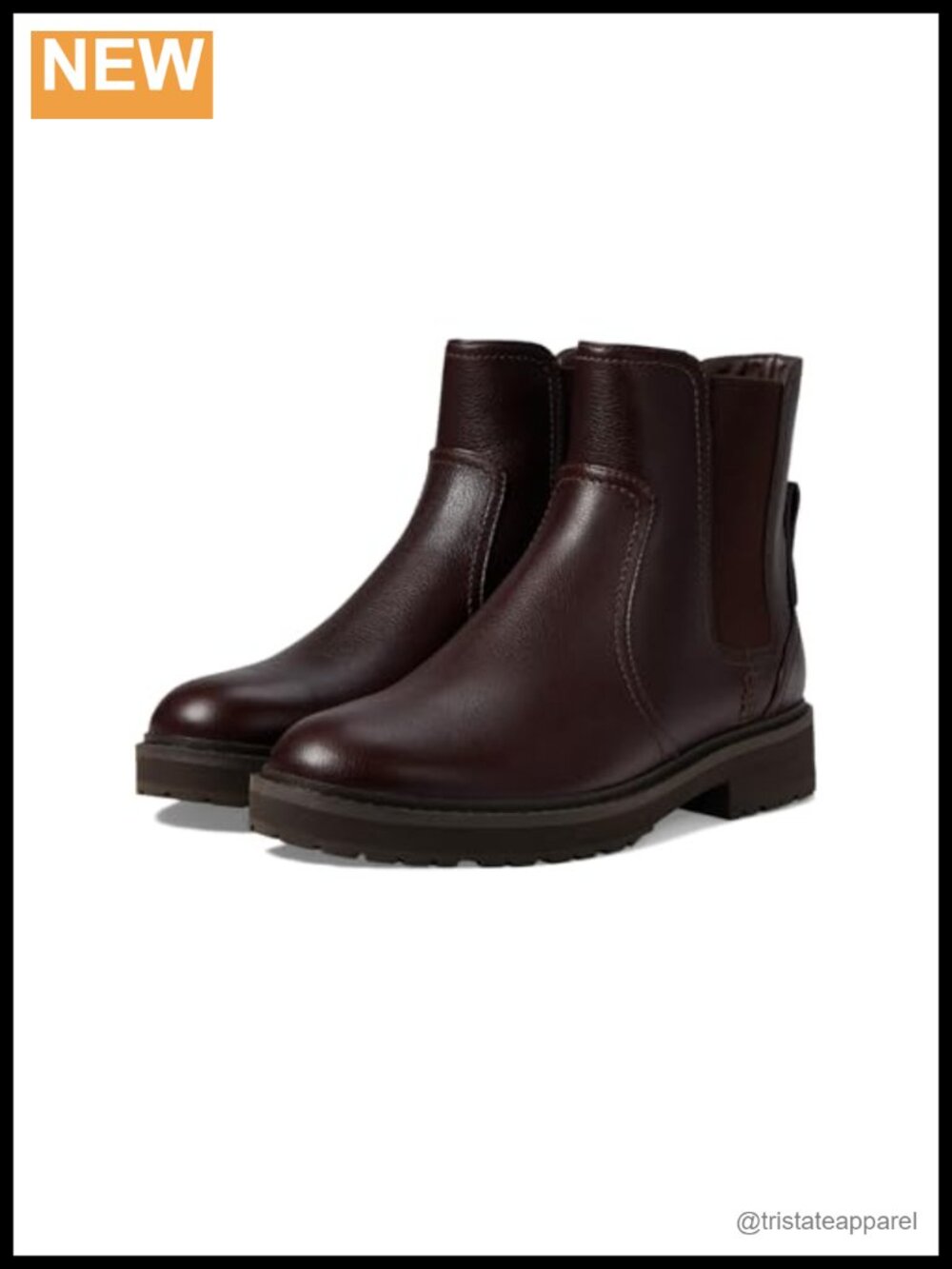Waterproof Leather Chelsea Bootie with Pull-On Closure